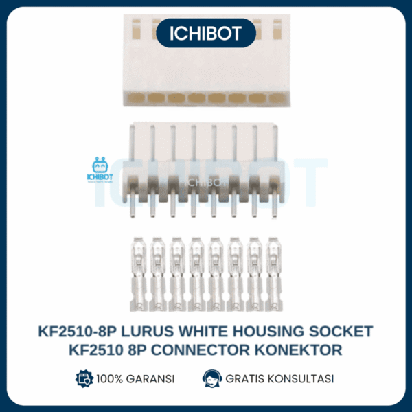 KF2510-8P Lurus White Housing Socket KF2510 8P Connector Konektor