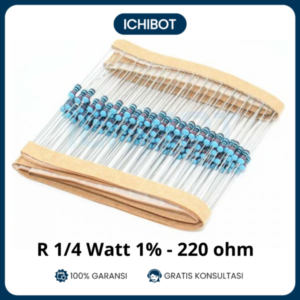 Resistor Metal Film 220 Ohm 1/4W 1% 10 Pcs Pack Arduino LED