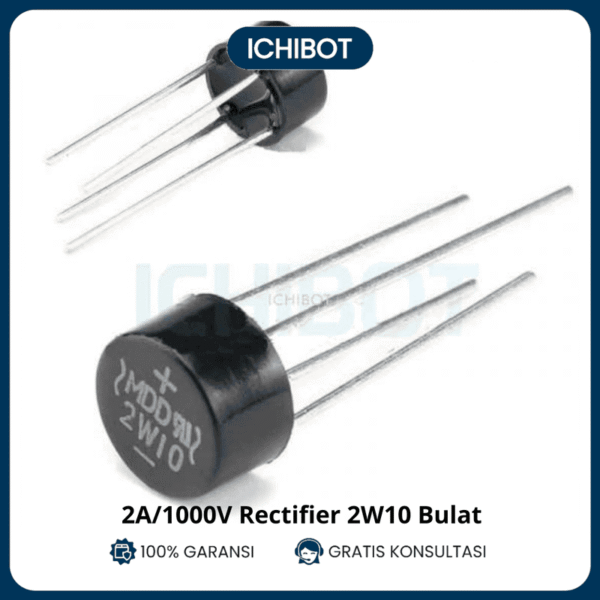 Rectifier 2A 1000V Diode 2W10 Bulat Dioda Silikon Bridge MDD