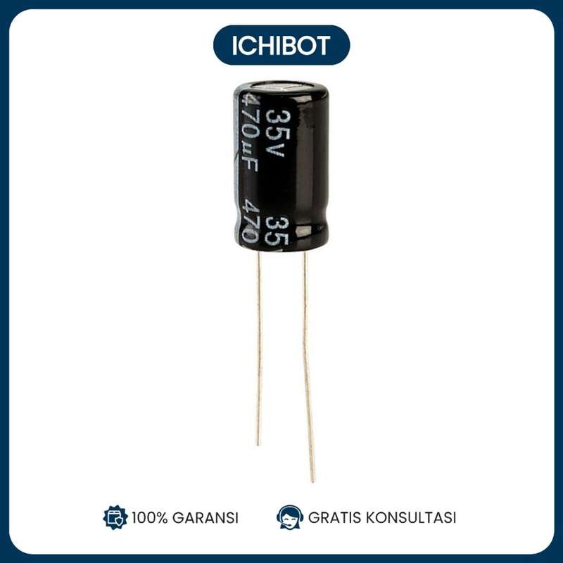 470uF 35V Capacitor Kapasitor 470 uF 35 V Electrolytic Komponen