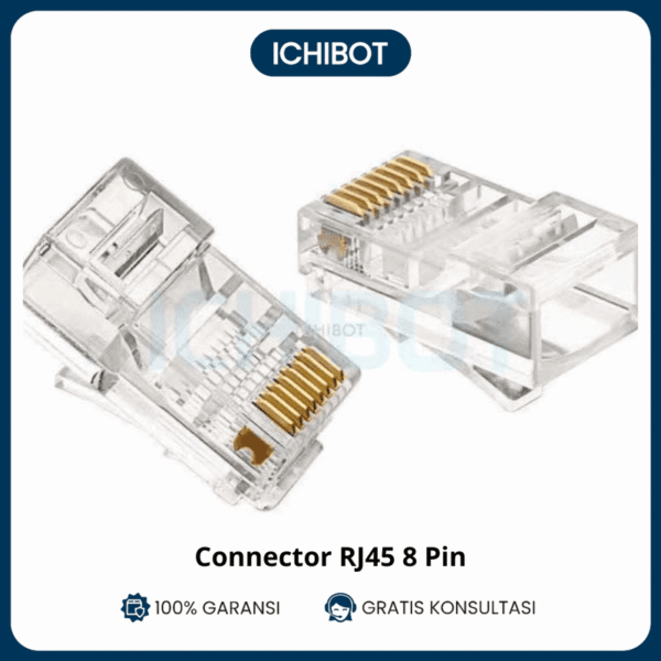 Connector RJ45 Socket 8P Konektor Soket 8 Pin 8Pin Crystal Head