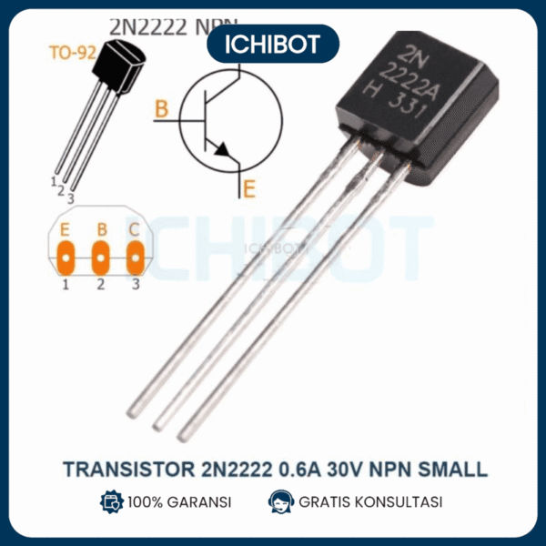 (10pcs) Transistor 2N2222 0.6A 30V NPN Small Power Transistor TO-92 2N 2222
