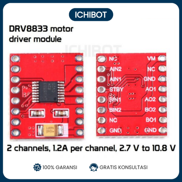 DRV8833 Dual Motor DC Driver 1.5A 2-Channel H-Bridge Arduino