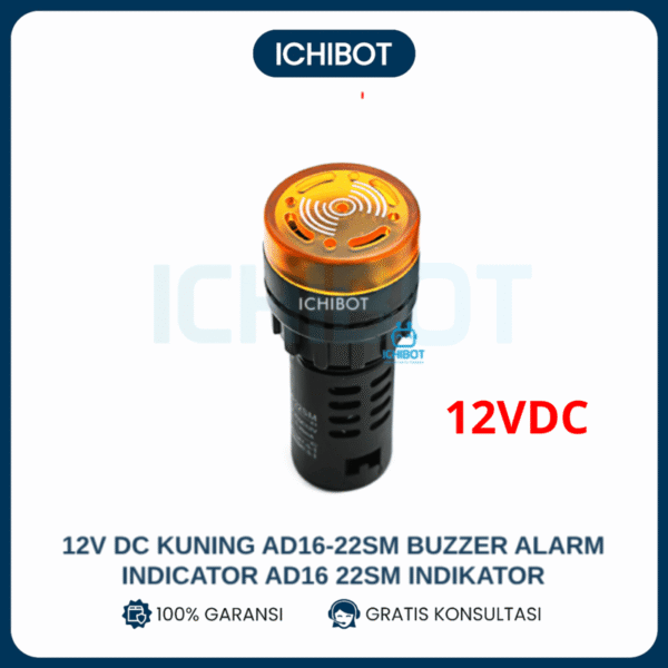 12V DC Kuning AD16-22SM Buzzer Alarm Indicator AD16 22SM Indikator