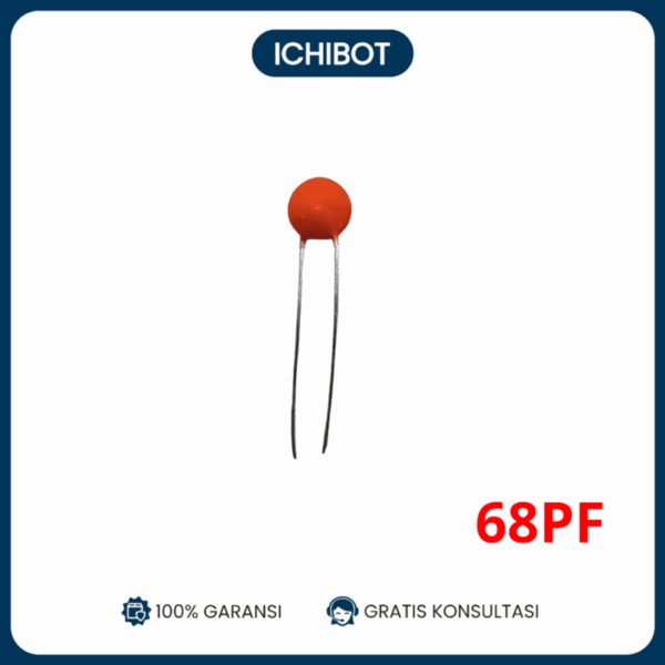 (10pcs) 68P 68PF 50V Ceramic Magnetic Dialektrik Kapasitor