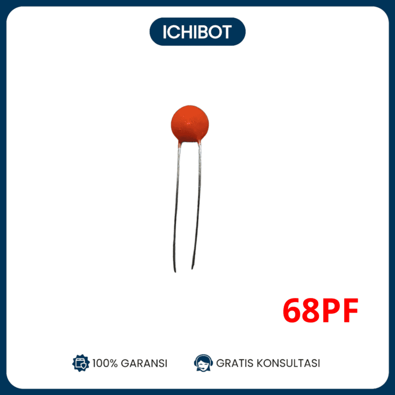 (10pcs) 68P 68PF 50V Ceramic Magnetic Dialektrik Kapasitor