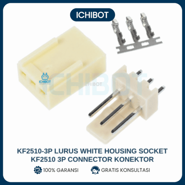 Konektor KF2510-3P Housing Socket 3-Pin 2.54mm Connector Putih