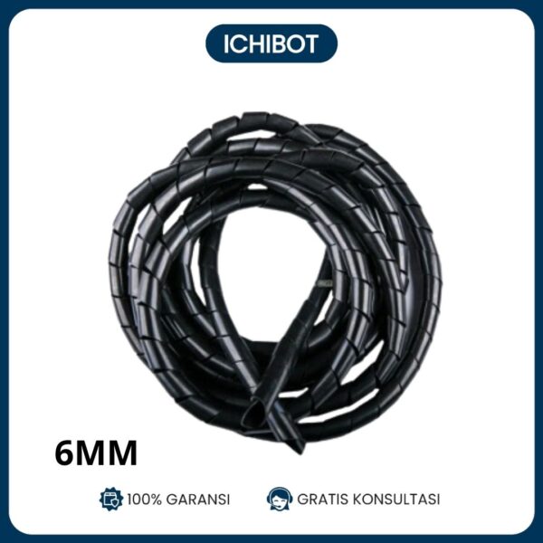 Selang Spiral Pelindung Kabel - Winding Tube Wire Insulation Tube - 6mm (1 meter)