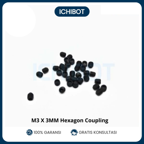 Baut M3 x 3mm Hexagon Coupling