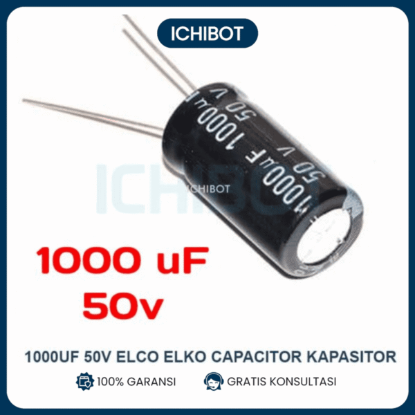 1000uF 50v Elco Elko Capacitor Kapasitor 1000 uF 50 Volt