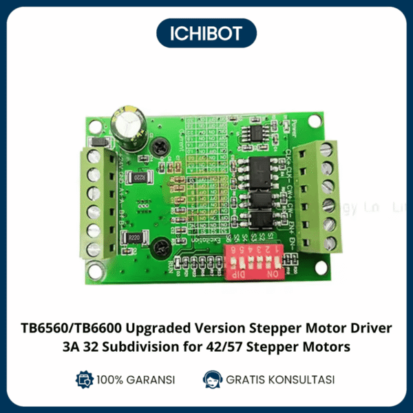 TB6560/TB6600 Upgraded Version Stepper Motor Driver - 3A 32 Subdivision for 42/57 Stepper Motors