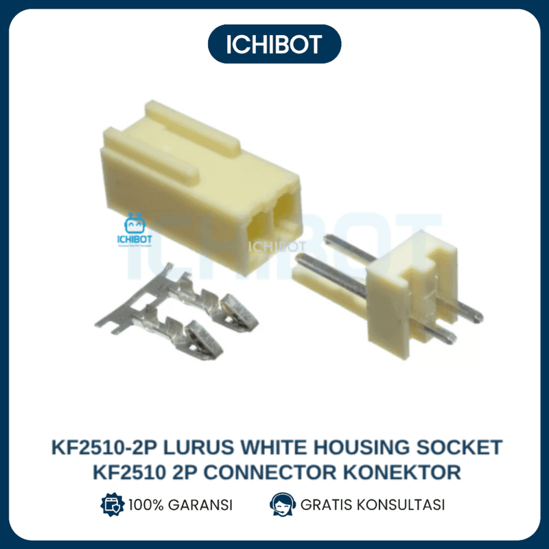 KF2510-2P Lurus White Housing Socket KF2510 2P Connector Konektor