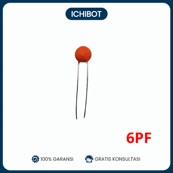 (10pcs) 6P 6pF 50V Ceramic Magnetic Capacitor Kapasitor Magnetik Keramik