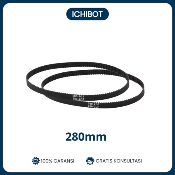 2GT 6mm 3D Printer Ring Closed Synchronous Belt Sabuk Sinkron Timing Belt - 280mm