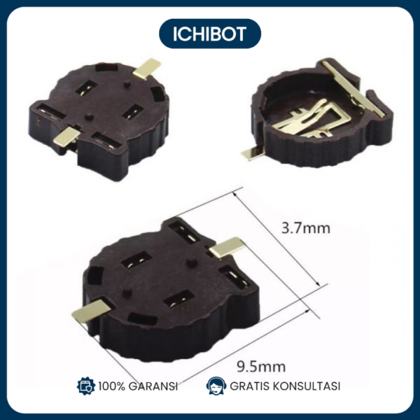 SMD CR1220 Coin Cell Battery Holder 1220 Tempat Baterai CR1220