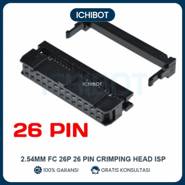2.54mm FC 26P 26 Pin Crimping Head ISP Connector JTAG IDC