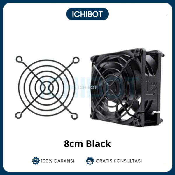 8cm Cover Kipas Grill Pengaman Fan Komputer 80mm Metal Protector