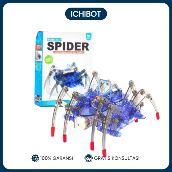 Spider Robot DIY Laba-laba Assembly Rakit Sendiri STEM Education