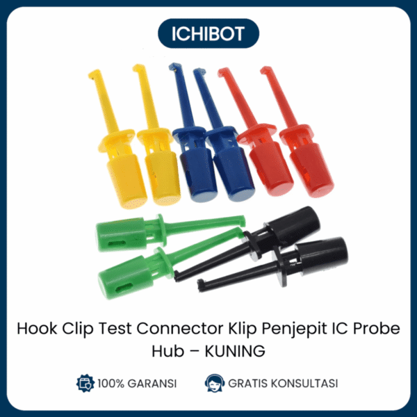 Hook Clip Test Connector Klip Penjepit IC Probe Hub - KUNING