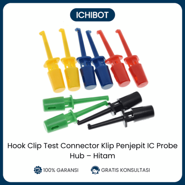 Hook Clip Test Connector Klip Penjepit IC Probe Hub - HITAM
