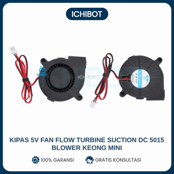 Kipas 5V Fan Flow Turbine Suction DC 5015 Blower Keong Mini