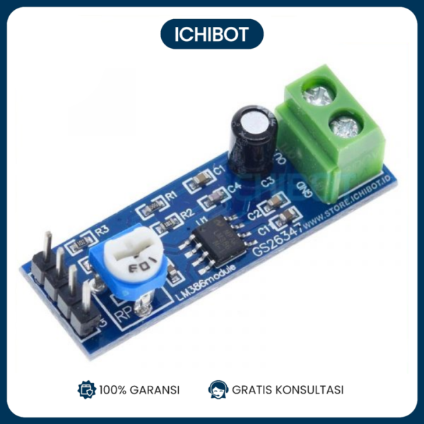 LM386 Amplifier Board 200 Gain Audio Power Module