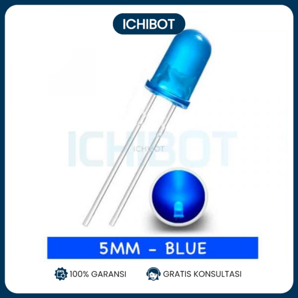 (10pcs) LED 5mm Diffused Round - Biru