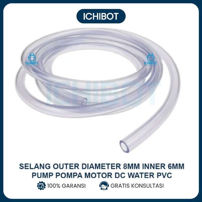Selang Outer Diameter 8mm Inner 6mm Pump Pompa Motor DC Water PVC