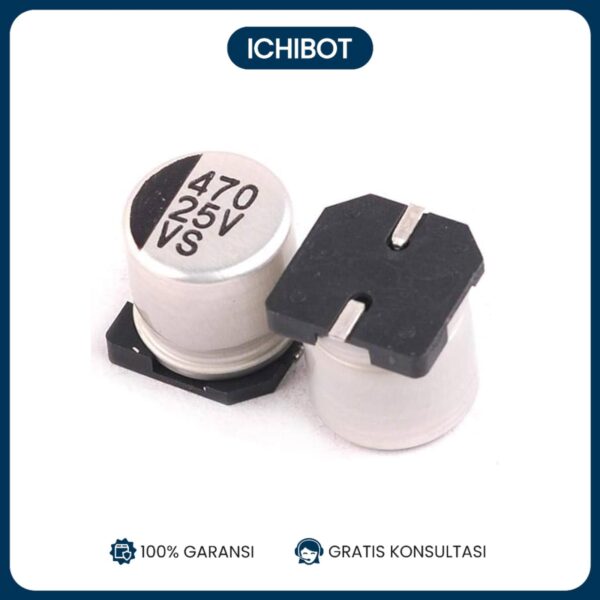 470uF 25v 10.5x10.5 SMD SMT Capacitor Elco Elko Kapasitor 470 uF