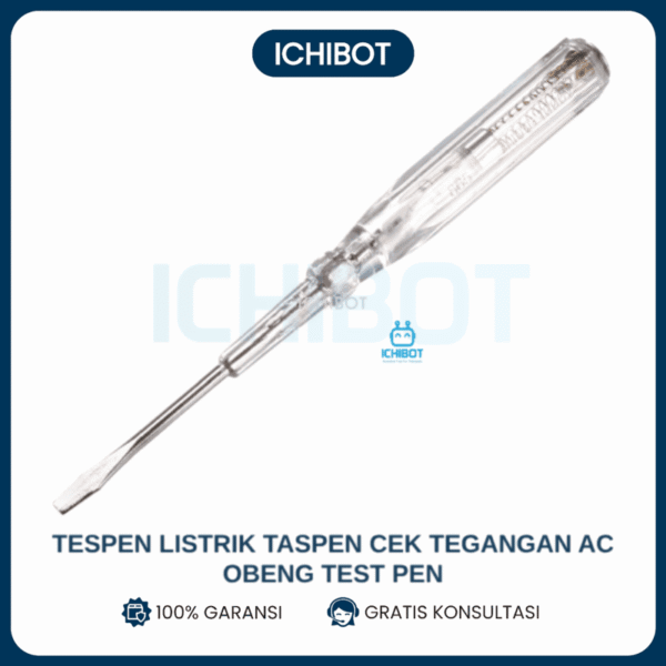 Tespen Listrik Taspen Cek Tegangan AC Obeng Test Pen