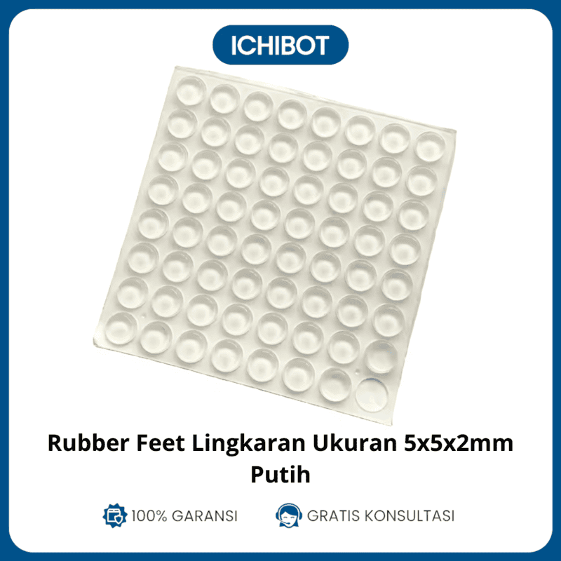 Rubber Feet Lingkaran Ukuran 5x5x2mm - Putih