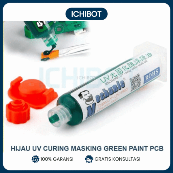 Hijau UV Curing Masking Green Paint PCB Pasta Pelapis Solder UVH