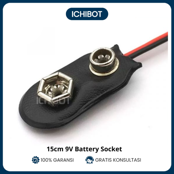 Socket Baterai 9v 15cm Battery Socket