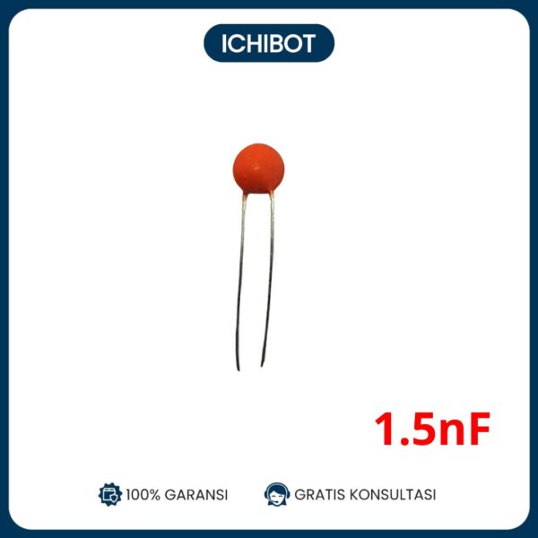 (10pcs) 1.5nF 152 50V Capacitor Magnetic Dialektric Kapasitor Keramik