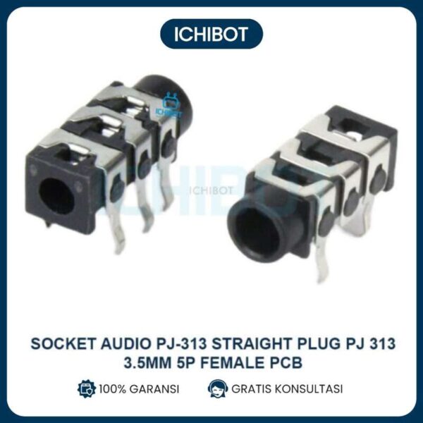 Socket Audio PJ-313 Straight Plug PJ 313 3.5mm 5P Female PCB