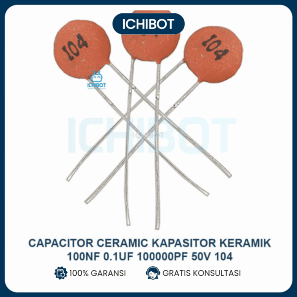 Kapasitor Keramik 100nF 0.1uF 104 50V Multilayer Monolithic