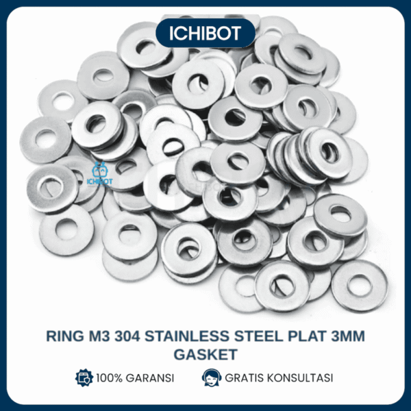 (10pcs) Ring M3 304 Stainless Steel Plat 3mm Gasket