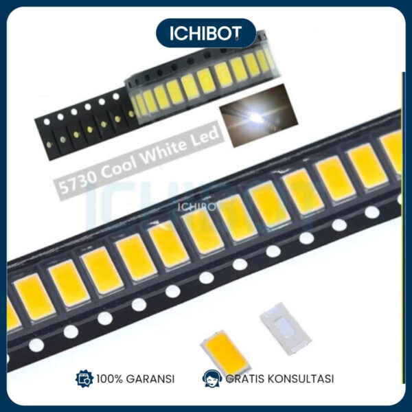 (10pcs) LED 5730 5630 SMD Lamp 0.5W Light High Power Putih White Chip