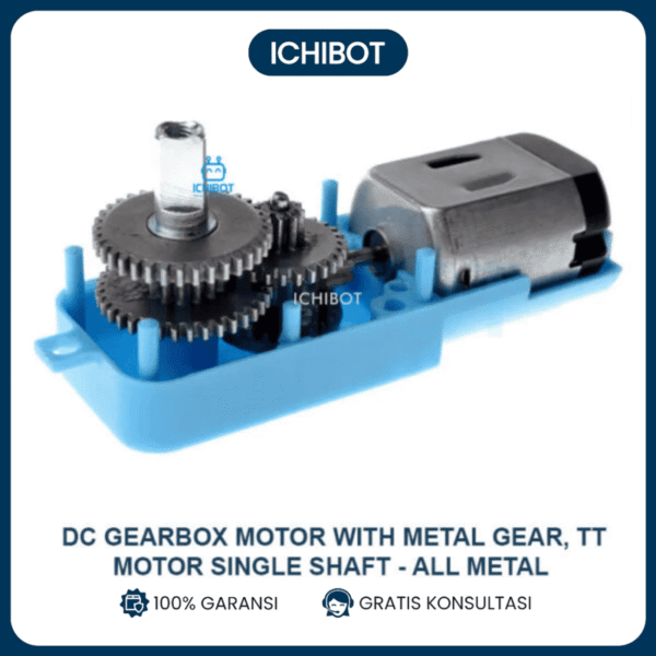 DC Gearbox Motor with Metal Gear, TT Motor Single Shaft - All Metal