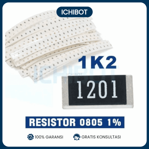 Resistor 1K2 1200 1.200 Ohm 0805 Toleransi 1% SMD SMT (10Pcs)