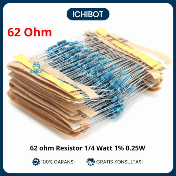 10x 62 Ohm 62 Resistor 1/4 Watt 1% 025W Metal film