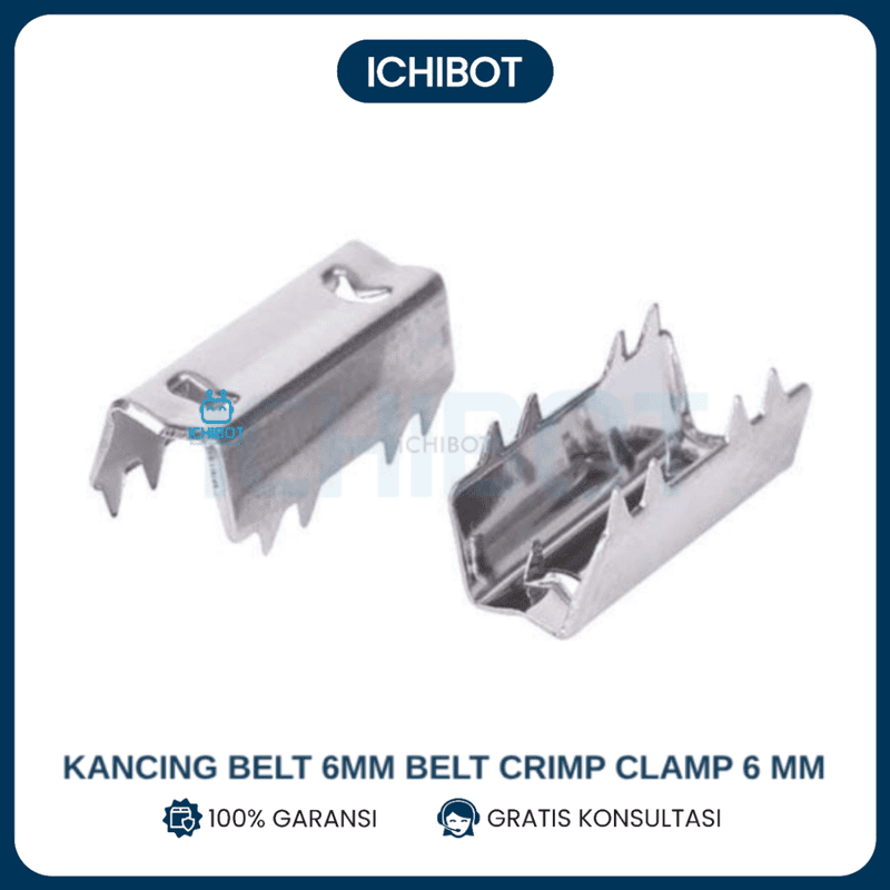 Kancing Belt 6MM BELT CRIMP CLAMP 6 MM