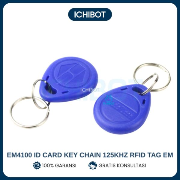 RFID Tag EM4100 ID Card Key Chain 125KHz Read Only Kartu Akses