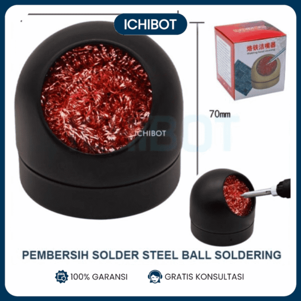 Pembersih Solder Steel Ball Soldering Kawat Grenjeng Tenol dan Tempat
