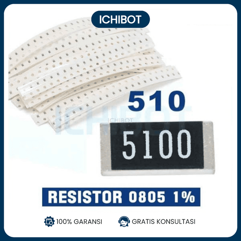 Resistor 510R 510 Ohm 510Ohm 0805 Toleransi 1% SMD SMT (10Pcs)