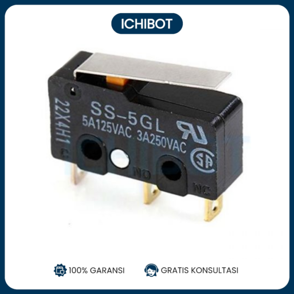 Limit Switch Omron SS-5GL SPDT 3-Kaki Roller Lever Arm Micro