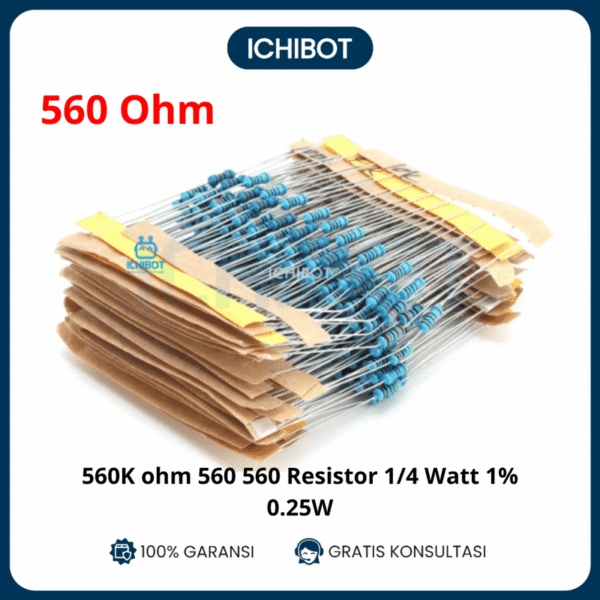 Resistor Metal Film 560 Ohm 1/4W 1% 10 Pcs Pack Arduino PCB
