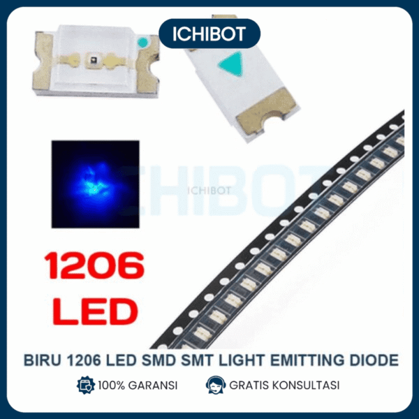 (10pcs) Biru 1206 LED SMD SMT Light Emitting Diode Blue