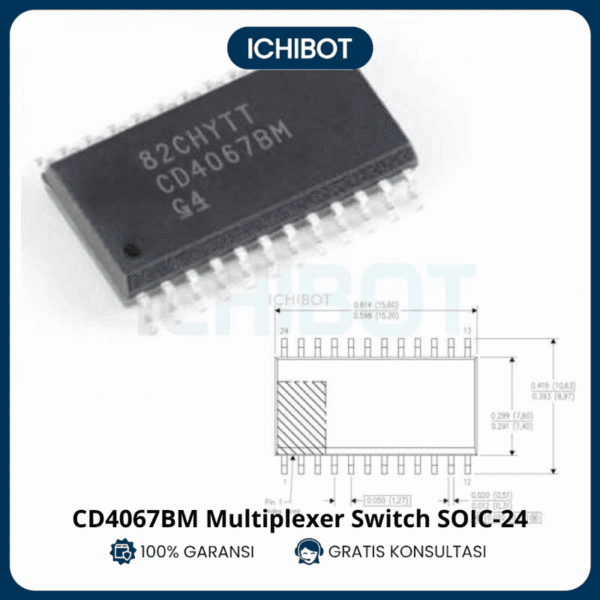 CD4067BM Multiplexer Switch SOIC-24 16 Channel SOIC 24 CD4067 4067