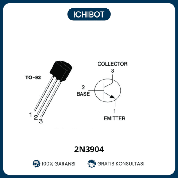 (10pcs) Transistor 2N3904 TO-92 NPN - 0.2A 40V Low Power
